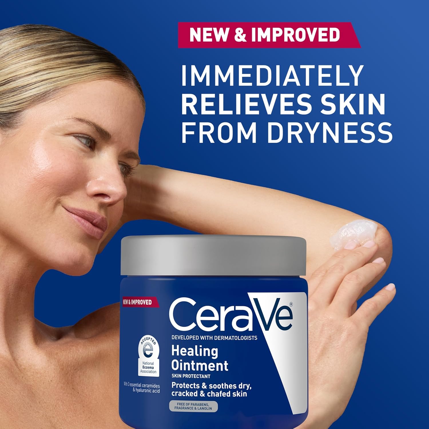 CeraVe Healing Ointment. Hyaluronic Acid Skin Protectant for Dry Skin. 12oz | Barrier Cream. Skin Care for Face & Body. Skin Barrier Repair with Ceramides & Petrolatum. Fragrance Free. Lanolin Free
