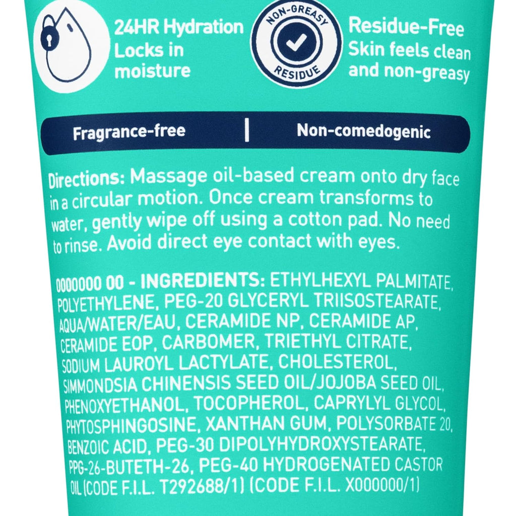 CeraVe Cream-to-Water Makeup Melter. Facial Cleanser for Makeup Removal.4oz | Melts Makeup and Cleanses with Squalane and Ceramides For Double Cleansing. Provides 48h Hydration. For Sensitive Skin