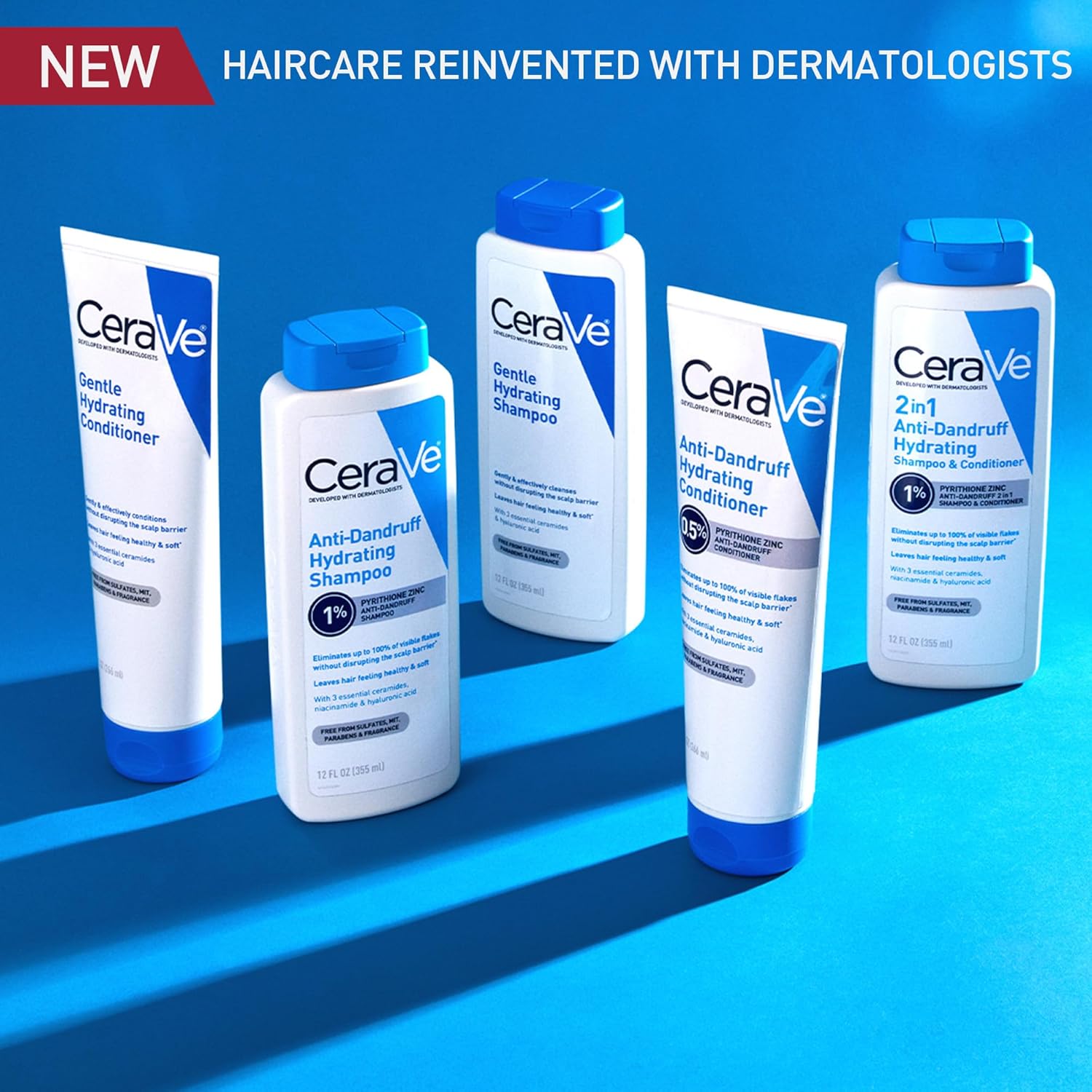 CeraVe Hydrating Anti Dandruff Shampoo and Conditioner Set. Pyrithione Zinc Dandruff Treatment With Ceramides. Hyaluronic Acid & Niacinamide. Helps Elimanate Flakes & Reduce Itchy Scalp