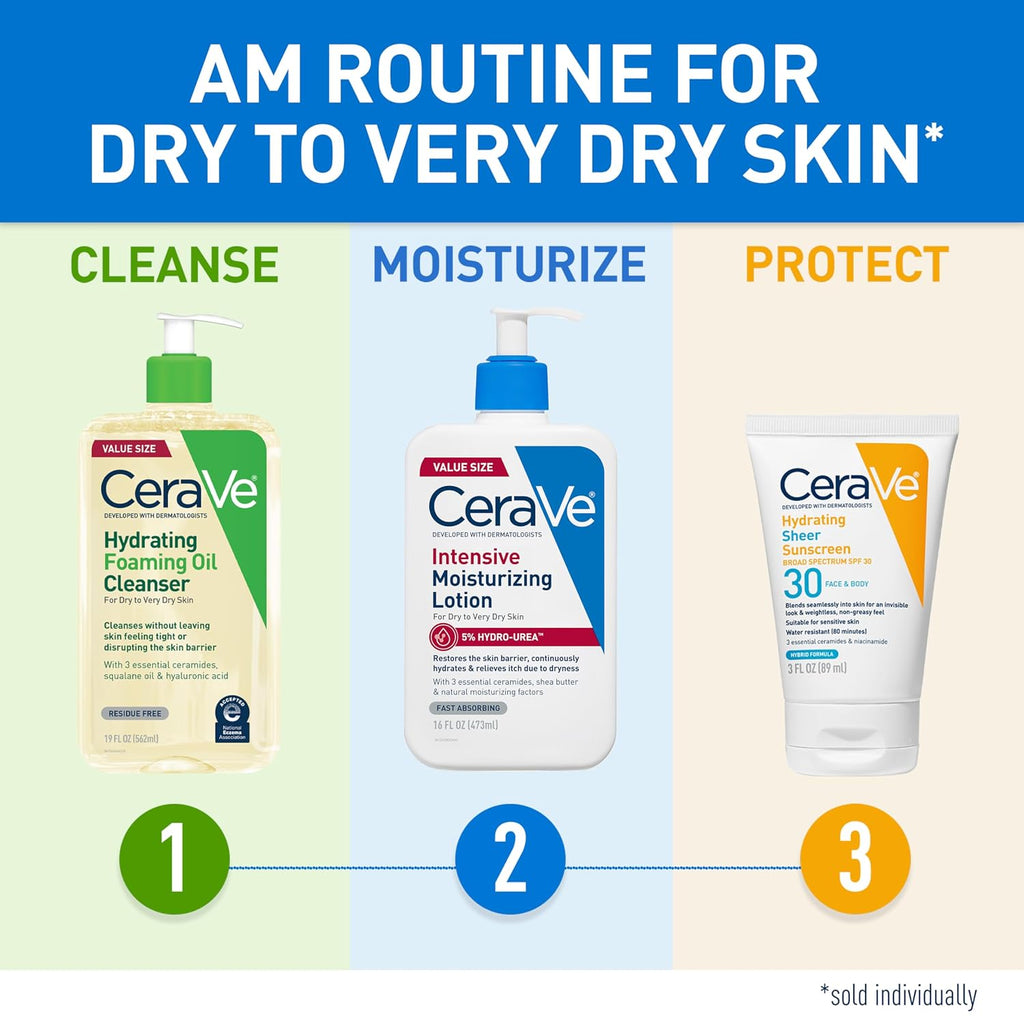 CeraVe Intensive Moisturizing Lotion. Shea Butter Body Lotion. 8oz | Relieves Signs of Extra Dry Skin with Hydro-Urea and Shea Butter In a Non-Greasy Formula For Rough. Tight and Itchy Skin