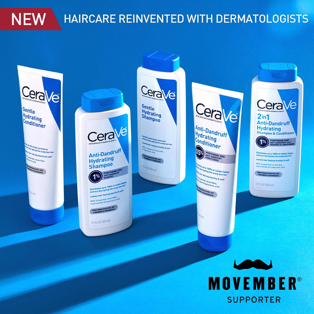 CeraVe Hydrating Anti Dandruff Shampoo. 1% Pyrithione Zinc Dandruff Treatment With Ceramides. Niacinamide. Hyaluronic Acid. Eliminate Flake.Provides Itchy Scalp Relief. Sulfate-Free. 12 Oz (Pack of 2)