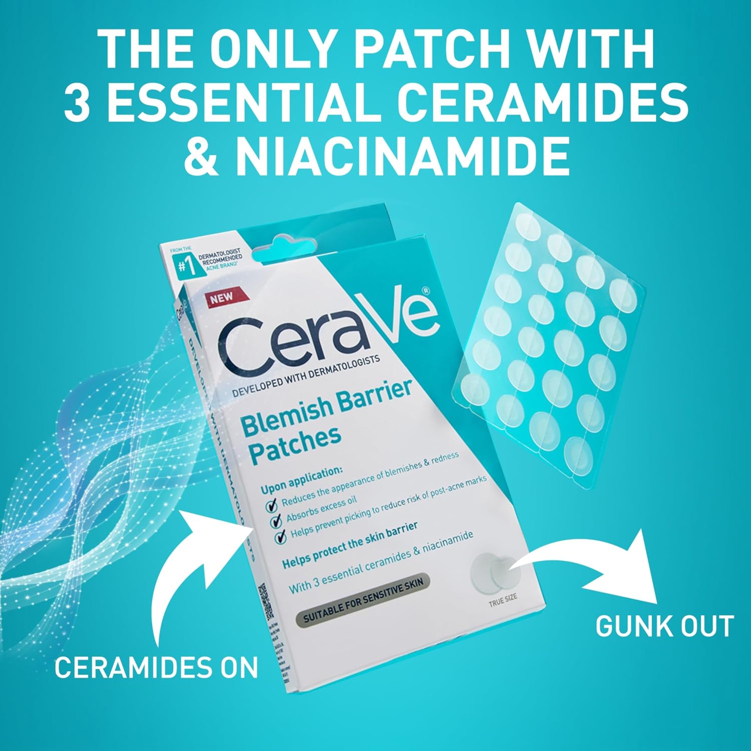 CeraVe Hydrocolloid Pimple Patches with Niacinamide. Ultra-Thin. 44ct | Absorbs Oil with Niacinamide and Ceramides. Ultra-Thin Acne Patches That Blend Into All Skin Tones. For Sensitive Skin