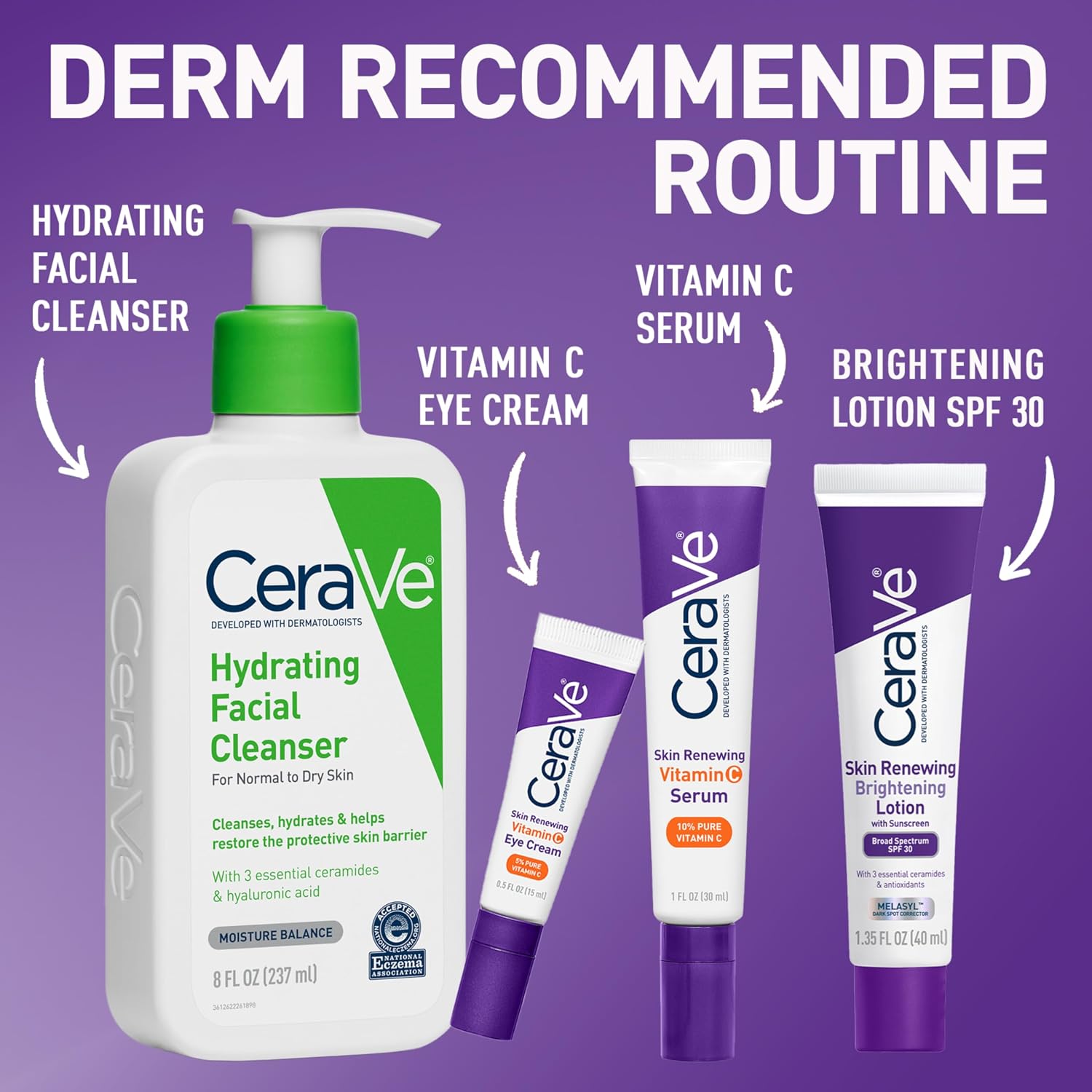 CeraVe Brightening Facial Moisturizer SPF 30 with Niacinamide. 1.35 oz | Hydrates. Brightens. and Evens Skin Tone with Ceramides. Niacinamide. and Antioxidants In a Fragrance-Free SPF 30 Formula