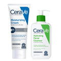 CeraVe Moisturizing Cream and Hydrating Face Wash Trial Combo | 12oz Cream + 3oz Travel Size Cleanser