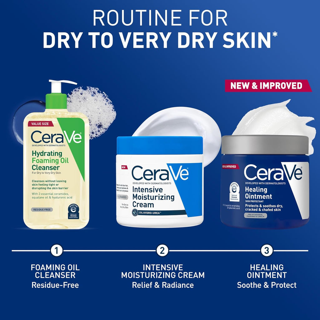 CeraVe Healing Ointment. Hyaluronic Acid Skin Protectant for Dry Skin. 12oz | Barrier Cream. Skin Care for Face & Body. Skin Barrier Repair with Ceramides & Petrolatum. Fragrance Free. Lanolin Free