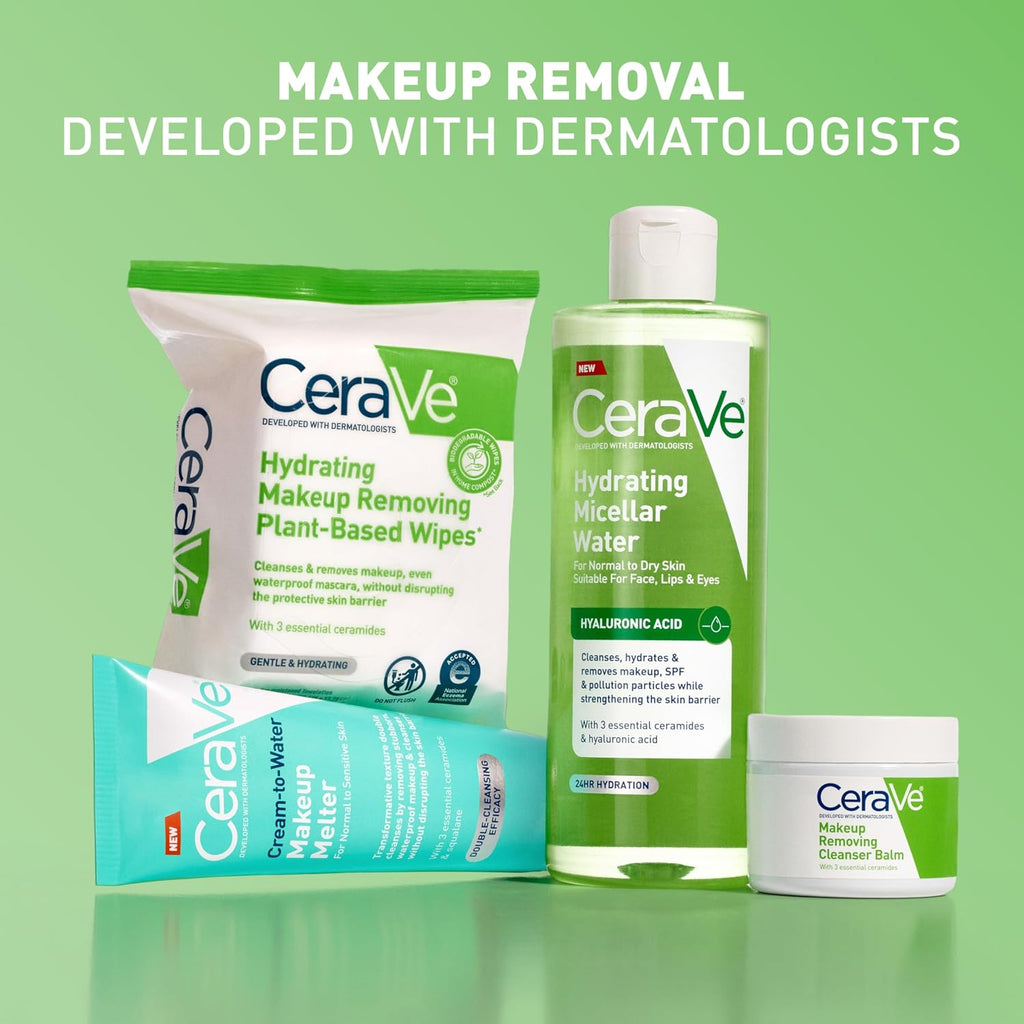 CeraVe Hydrating Micellar Water. Facial Cleanser & Makeup Remover. 13oz | Removes Makeup and Hydrates For 24h with Hyaluronic Acid and Ceramides. Alcohol-Free and Fragrance-Free For Sensitive Skin