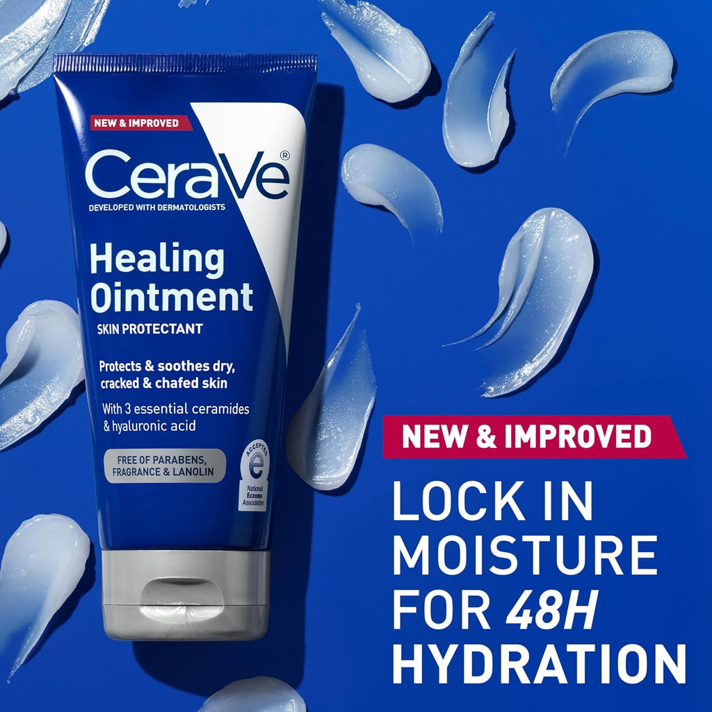 CeraVe Healing Ointment. Hyaluronic Acid Skin Protectant for Dry Skin. 5oz | Barrier Cream. Skin Care for Face & Body. Skin Barrier Repair with Ceramides & Petrolatum. Fragrance Free. Lanolin Free