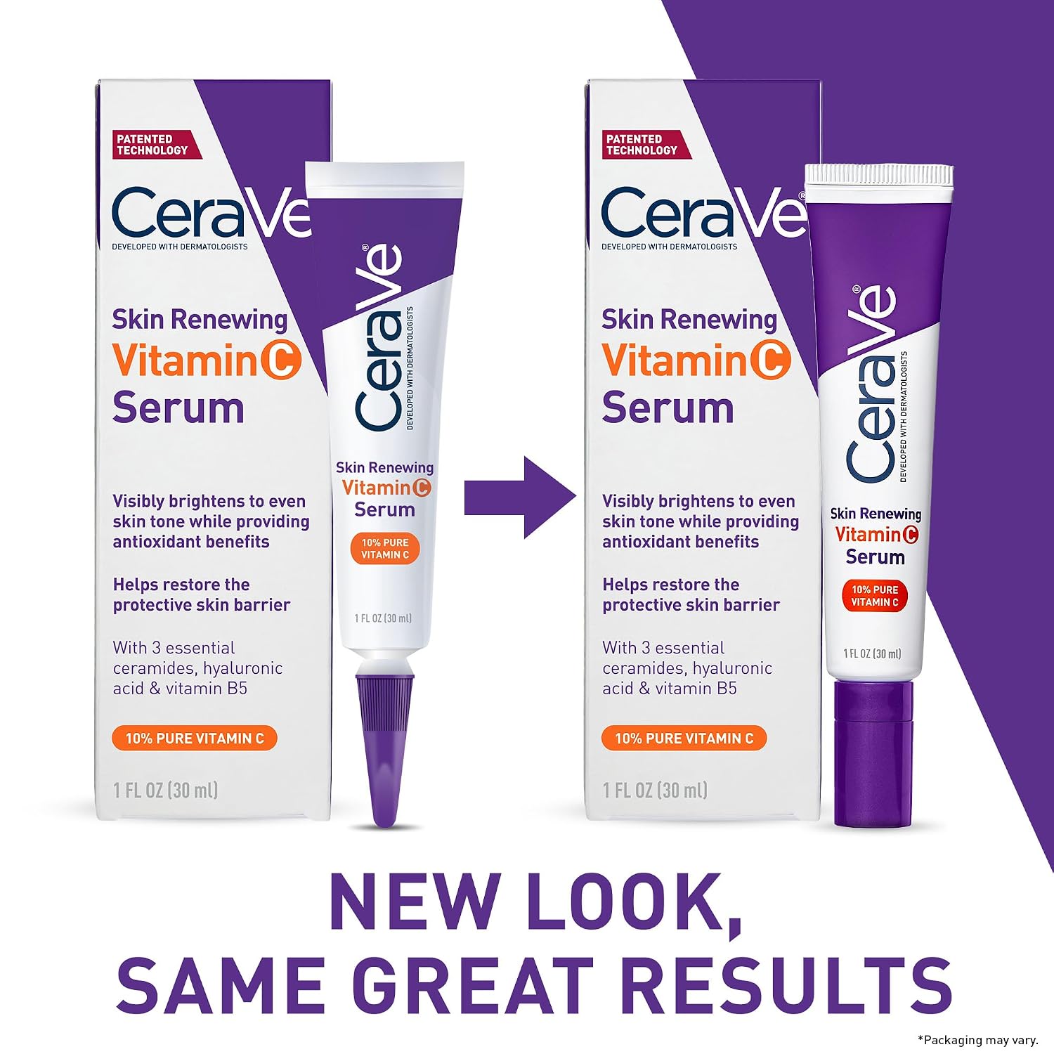 CeraVe Skin Brightening Vitamin C Serum for Face with Hyaluronic Acid. 1oz | Skincare. 10% Pure Vitamin C. Brightening Serum. Ceramides. Antioxidant. Hydrates and Improves Skin Tone & Texture
