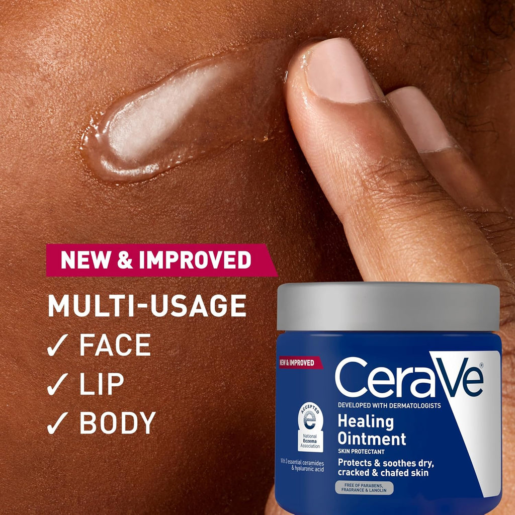 CeraVe Healing Ointment. Hyaluronic Acid Skin Protectant for Dry Skin. 12oz | Barrier Cream. Skin Care for Face & Body. Skin Barrier Repair with Ceramides & Petrolatum. Fragrance Free. Lanolin Free