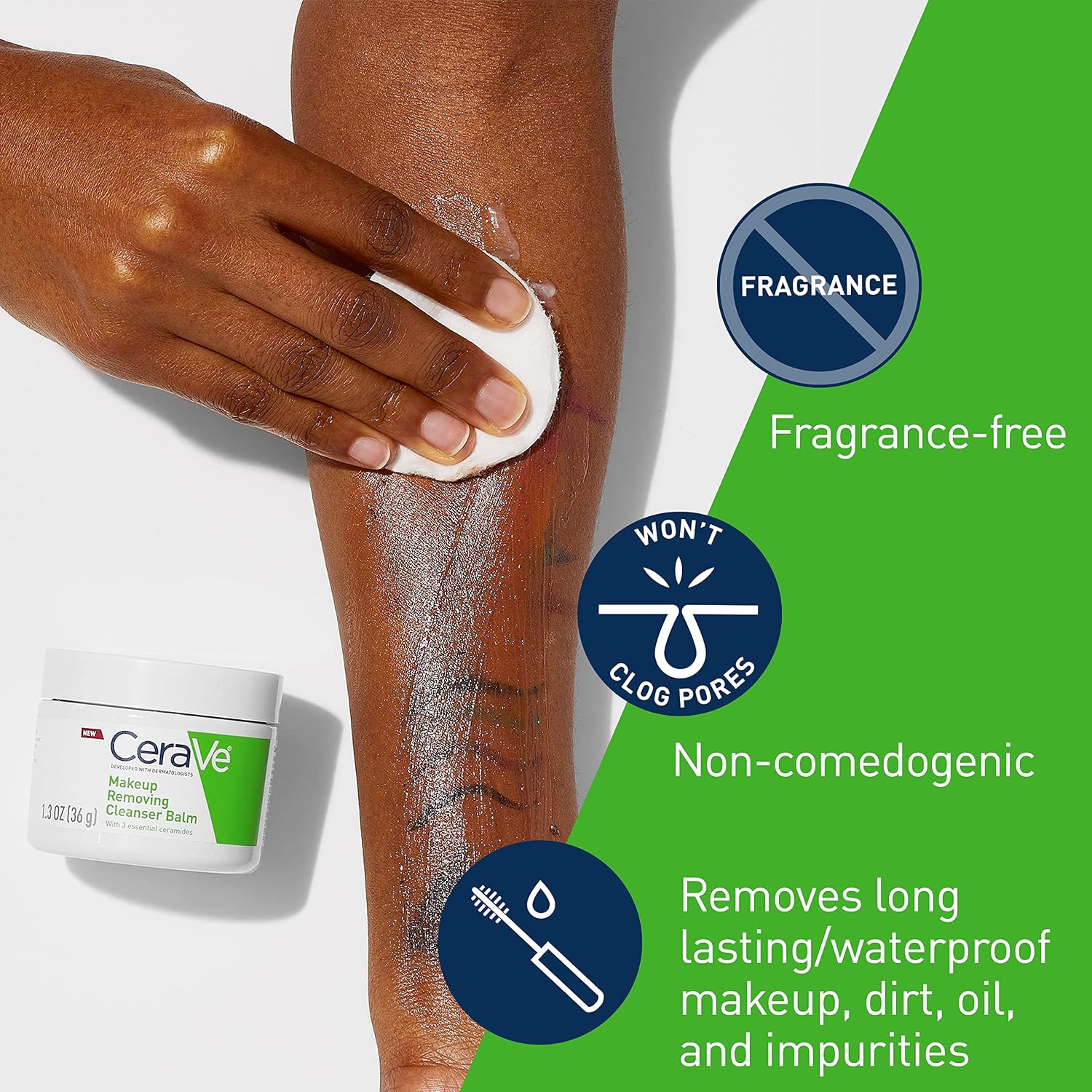 CeraVe Cleansing Balm. Hydrating Makeup Remover with Jojoba Oil. 1.3oz | Travel Makeup Remover Balm with Ceramides Gently Melts Waterproof Mascara and Acts As A Soothing Eye Makeup Remover