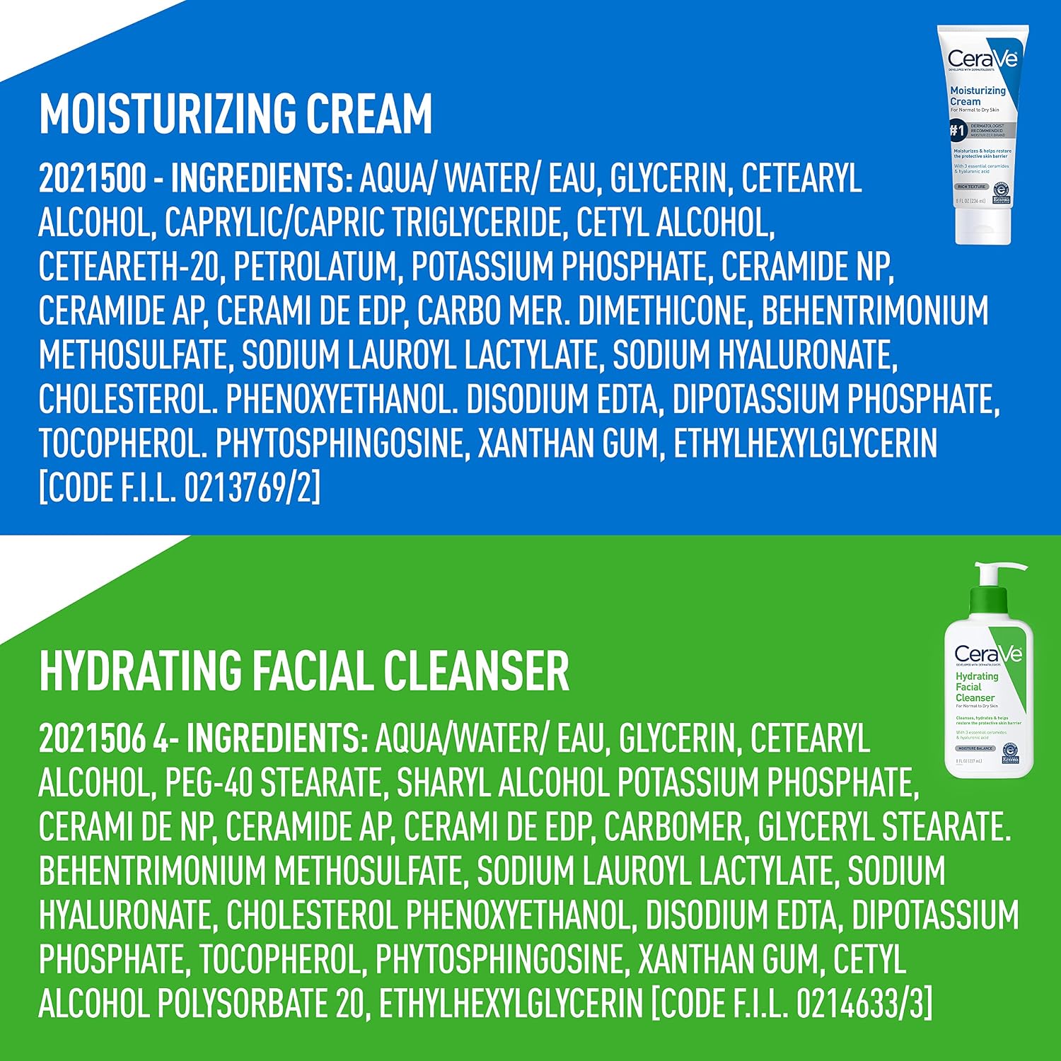 CeraVe Skin Care Set. Moisturizing Cream & Hydrating Facial Cleanser | 8oz Cream & 8oz Facial Cleanser. Ceramides + Hyaluronic Acid Moisturizer & Face Wash. National Eczema Association Accepted